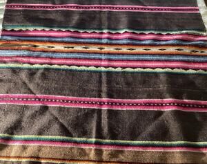 Vintage Andean Peruvian/Bolivian Manta Wool Handmade Antique Quechua 42x52